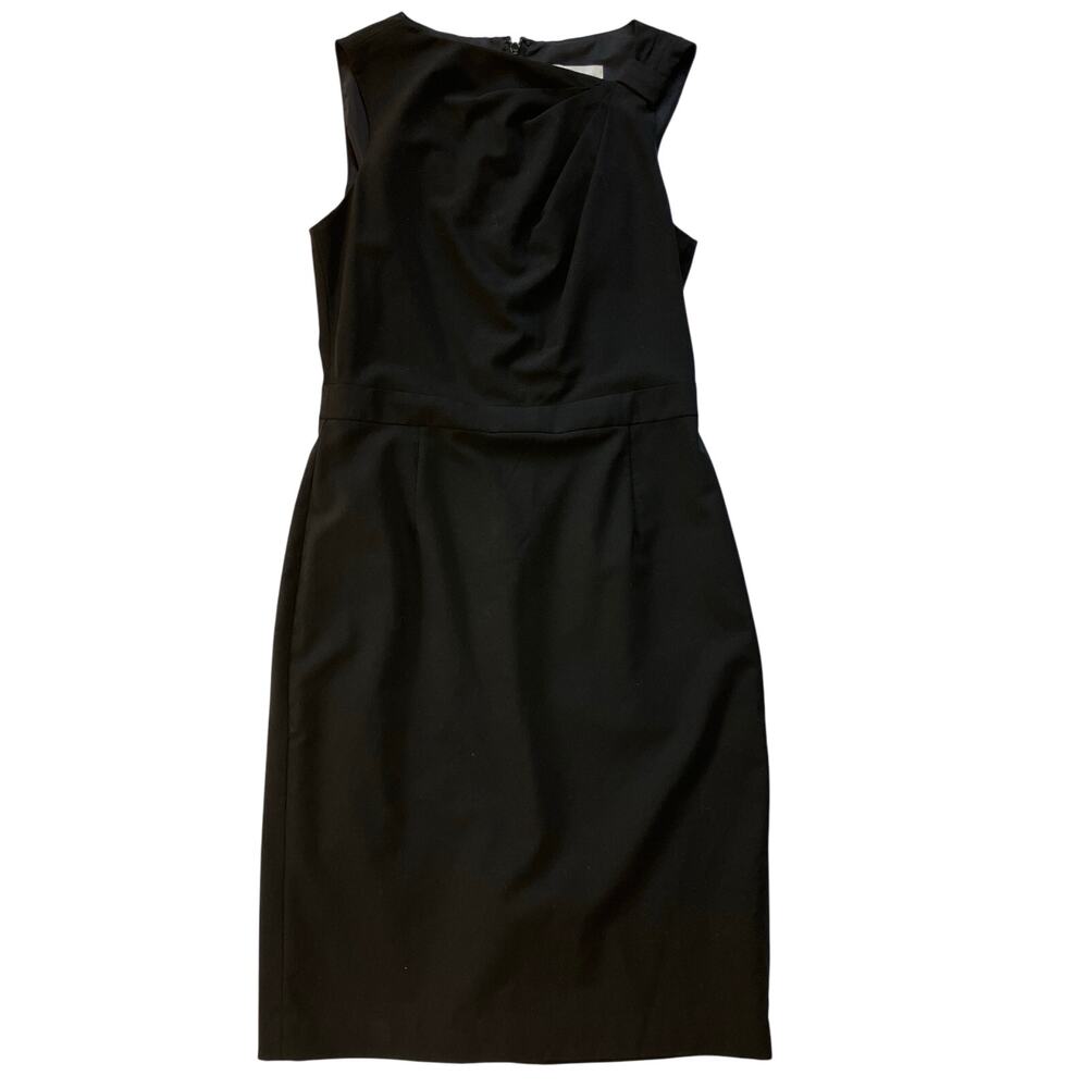 Banana Republic Black Wool Sheath Dress Size 4 Workwear Classic Minimalist